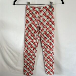 Colorful American girl Plaid and snowflake design Leggings size small 7/8